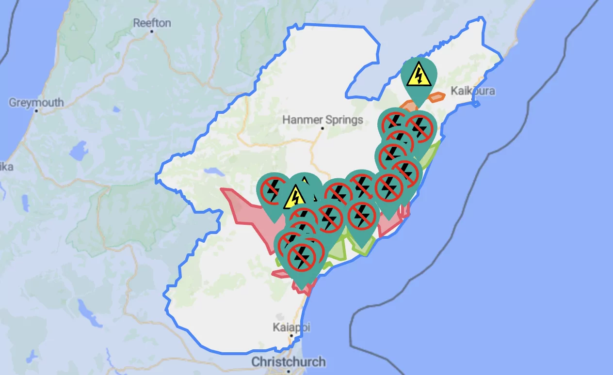 Thousands of North Canterbury homes and businesses affected by 15 minute power cut